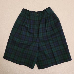 Black Watch Tartan Wool Shorts